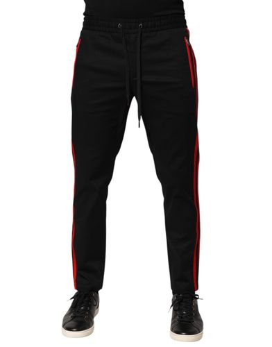 Red Stripe Cotton Logo Jogger SweatMen's Men's Pants - Dolce & Gabbana - Modalova