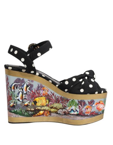 Fish Polka Dot Wedge Sandals Women's Shoes - Dolce & Gabbana - Modalova