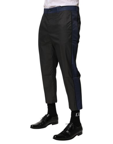 Blue Cotton 3/4 Chinos Crop Trouser Men's Pants - Dolce & Gabbana - Modalova