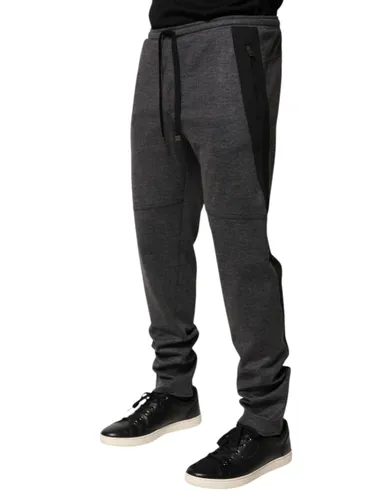Black Wool Blend Jogger SweatMen's Men's Pants - Dolce & Gabbana - Modalova