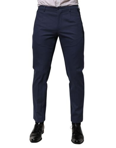 Cotton Tapered Men Formal Trousers Men's Pants - Dolce & Gabbana - Modalova
