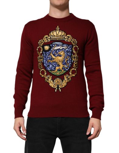 Cashmere Lion Crest Pullover Men's Sweater - Dolce & Gabbana - Modalova