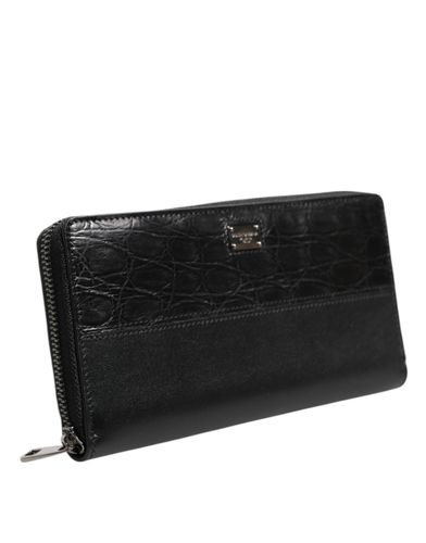 Leather DG Plaque Zip Around Continental Men's Wallet (Pre-Owned) - Dolce & Gabbana - Modalova