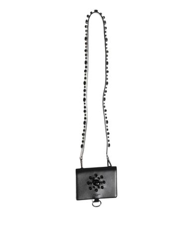 Leather Crystal Embellished Card Holder Women's Wallet - Dolce & Gabbana - Modalova