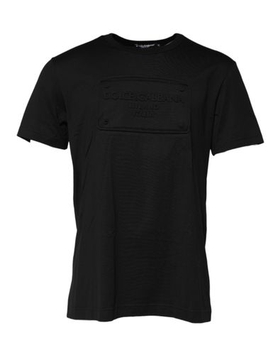 Embossed Logo Cotton Crew Neck Men's T-shirt (Pre-Owned) - Dolce & Gabbana - Modalova