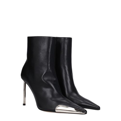 Leather Ankle Women's Boots - Off-White - Modalova