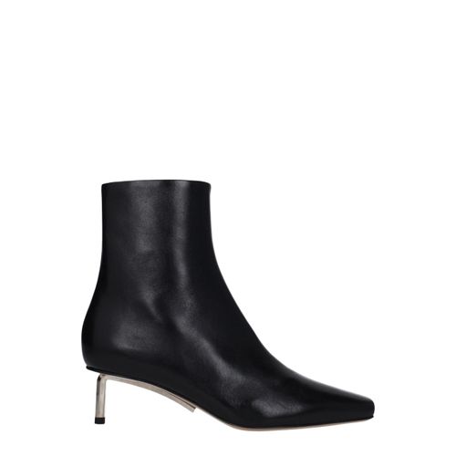 Leather Ankle Women's Boots - Off-White - Modalova