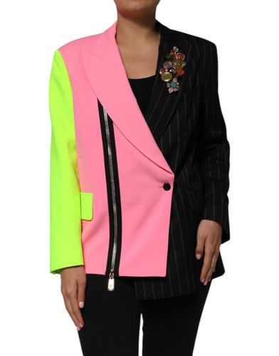 Patchwork Embellished Coat Women's Jacket - Dolce & Gabbana - Modalova