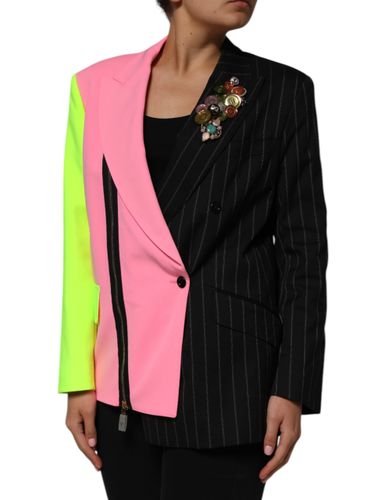 Patchwork Embellished Coat Women's Jacket - Dolce & Gabbana - Modalova