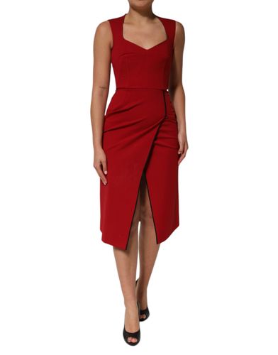 Viscose Stretch Slit Sheath Midi Women's Dress (Pre-Owned) - Dolce & Gabbana - Modalova