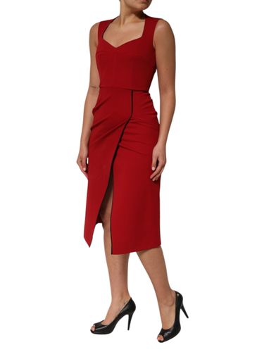Viscose Stretch Slit Sheath Midi Women's Dress (Pre-Owned) - Dolce & Gabbana - Modalova