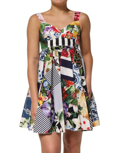 Patchwork Cotton AlineMini Women's Dress - Dolce & Gabbana - Modalova