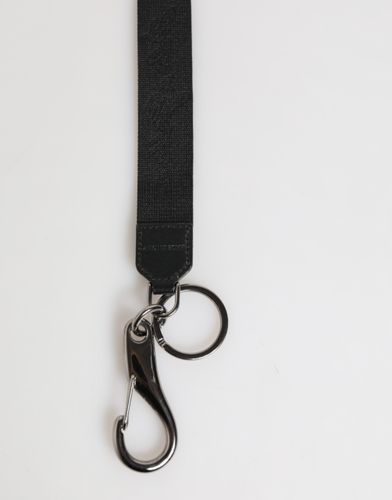 Yellow Polyester DG Logo Silver Keychain Men's Keyring - Dolce & Gabbana - Modalova