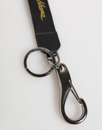 Yellow Polyester DG Logo Silver Keychain Men's Keyring - Dolce & Gabbana - Modalova