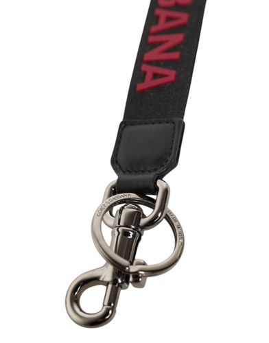 Black Red DG Logo Polyester Silver Men Keychain Men's Keyring - Dolce & Gabbana - Modalova