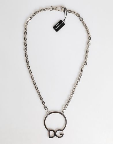 Tone Brass Chain DG Logo Pendant Men Men's Necklace - Dolce & Gabbana - Modalova