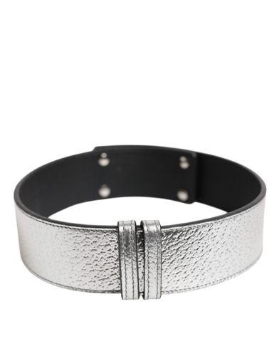 Textured Leather Gold Tone Metal Men's Neckband (Pre-Owned) - Dolce & Gabbana - Modalova