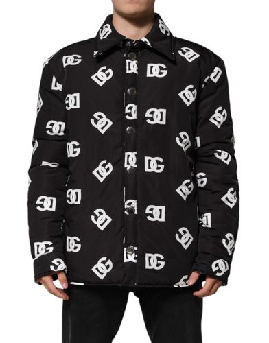 DG Monogram Nylon Windbreaker Men's Jacket - Dolce & Gabbana - Modalova