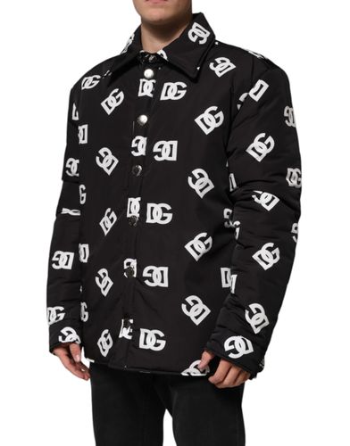 DG Monogram Nylon Windbreaker Men's Jacket - Dolce & Gabbana - Modalova