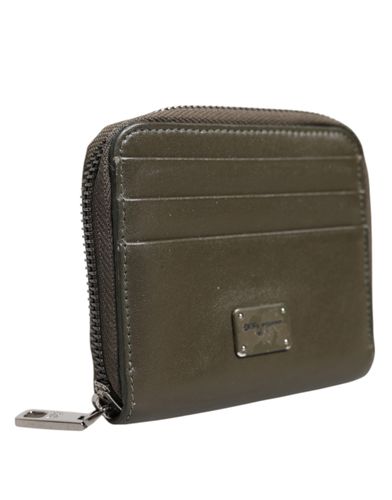 Leather Logo Plaque Card Holder Coin Purse Men's Wallet (Pre-Owned) - Dolce & Gabbana - Modalova