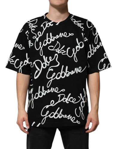 Logo Print Cotton Crew Neck Men's T-shirt (Pre-Owned) - Dolce & Gabbana - Modalova