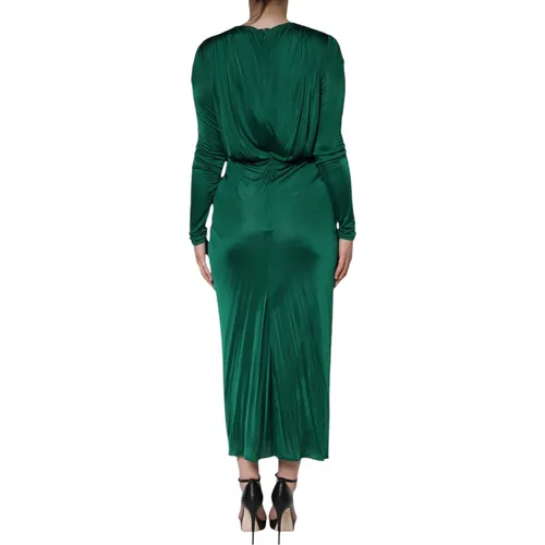 Viscose Long Sleeve Midi Women's Dress (Pre-Owned) - Dolce & Gabbana - Modalova