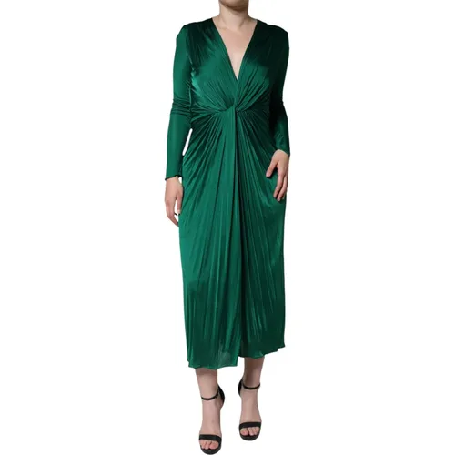 Viscose Long Sleeve Midi Women's Dress (Pre-Owned) - Dolce & Gabbana - Modalova