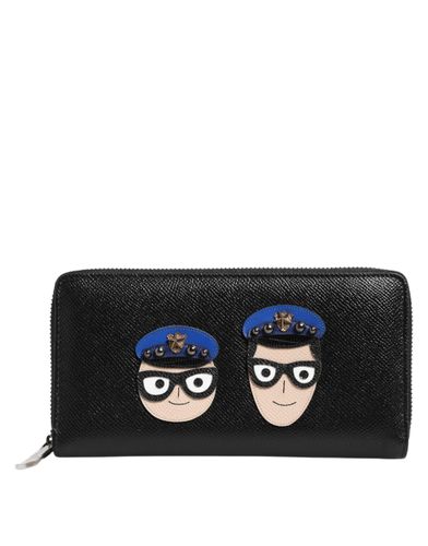 Leather #DGFAMILY Zipper Continental Mens Men's Wallet - Dolce & Gabbana - Modalova
