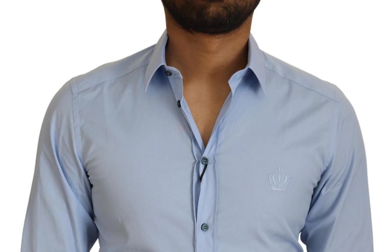 Light Cotton Slim Fit Dress Men's Shirt (Pre-Owned) - Dolce & Gabbana - Modalova