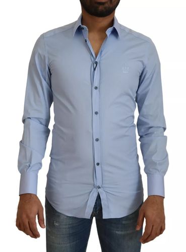 Light Cotton Slim Fit Dress Men's Shirt (Pre-Owned) - Dolce & Gabbana - Modalova