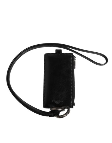 Leather Logo Embossed Lanyard Card Holder Men's Wallet - Dolce & Gabbana - Modalova