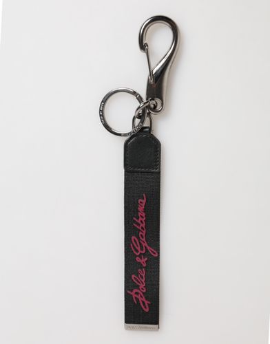 Burgundy Polyester DG Logo Men Keychain Men's Keyring - Dolce & Gabbana - Modalova