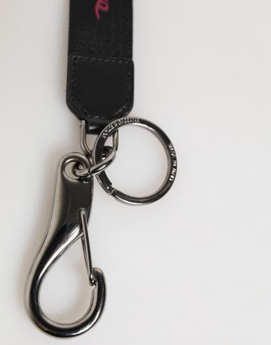 Burgundy Polyester DG Logo Men Keychain Men's Keyring - Dolce & Gabbana - Modalova