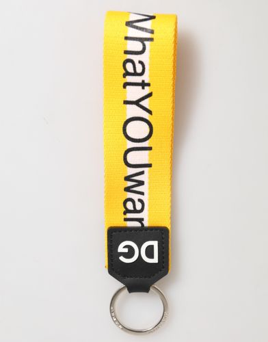 Logo Polyester Silver Brass Holder Keychain Men's Keyring - Dolce & Gabbana - Modalova