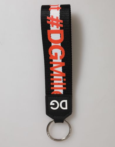 Black Red Logo Polyester Brass Holder Keychain Men's Keyring (Pre-Owned) - Dolce & Gabbana - Modalova