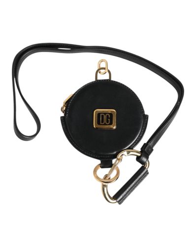 Round Leather DG Logo Coin Purse Lanyard Men's Wallet - Dolce & Gabbana - Modalova