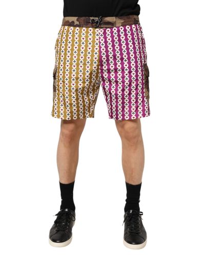 Playing Card Camouflage Shorts Men's Swimwear - Dolce & Gabbana - Modalova