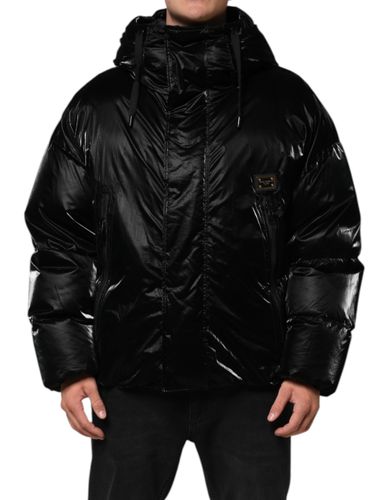 Logo Full Zip Hooded Quilted Men's Jacket (Pre-Owned) - Dolce & Gabbana - Modalova