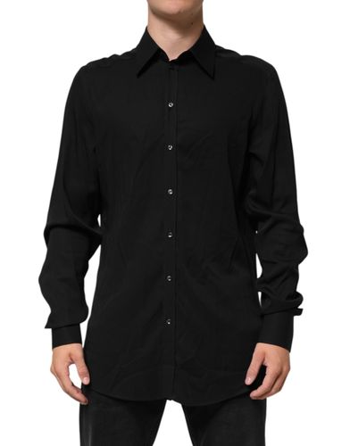 Viscose Long Sleeve Formal Dress Men's Shirt - Dolce & Gabbana - Modalova