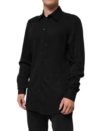Viscose Long Sleeve Formal Dress Men's Shirt - Dolce & Gabbana - Modalova