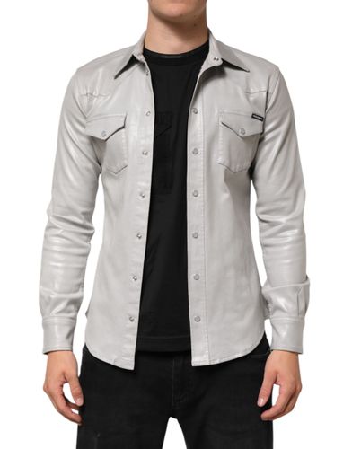 Metallic Cotton Button Down Men Men's Shirt (Pre-Owned) - Dolce & Gabbana - Modalova