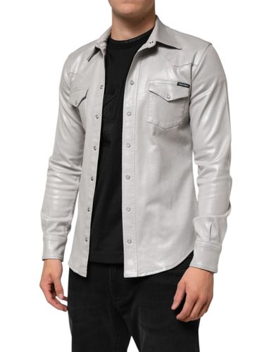 Metallic Cotton Button Down Men Men's Shirt (Pre-Owned) - Dolce & Gabbana - Modalova