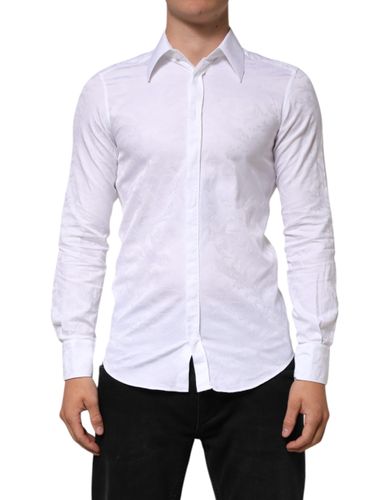 Cotton MARTINI Paisley Jacquard Men's Shirt - Dolce & Gabbana - Modalova