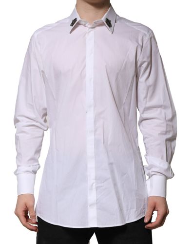Cotton Crown Collar GOLD Formal Men's Shirt (Pre-Owned) - Dolce & Gabbana - Modalova