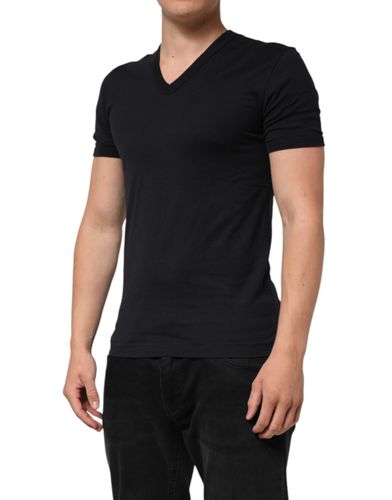 Cotton Plain V-Neck Men Shirt Men's T-shirt (Pre-Owned) - Dolce & Gabbana - Modalova