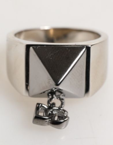 Tone Pyramid DG Logo Real Brass Men's Ring - Dolce & Gabbana - Modalova