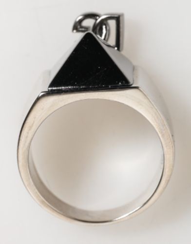 Tone Pyramid DG Logo Real Brass Men's Ring - Dolce & Gabbana - Modalova