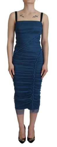 Mesh Trim Ruched Tulle Sheath Women's Dress (Pre-Owned) - Dolce & Gabbana - Modalova