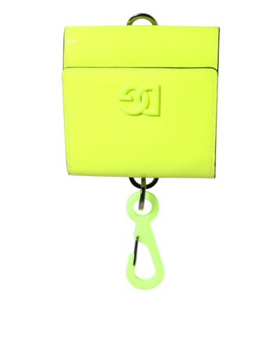 Green Bifold DG Logo Neck Strap Cardholder Men's Wallet - Dolce & Gabbana - Modalova