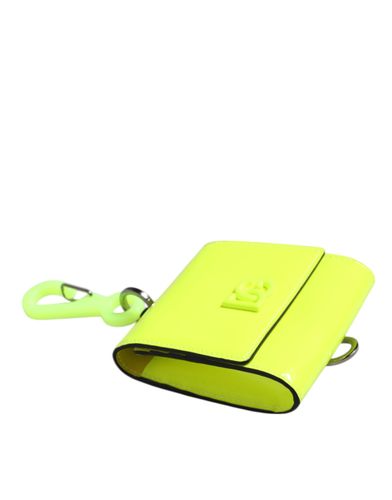 Green Bifold DG Logo Neck Strap Cardholder Men's Wallet - Dolce & Gabbana - Modalova